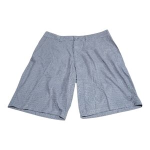 Hang Ten Hybrid Shorts Mens 34 Gray Stripe Stretch Quick Dry Pockets